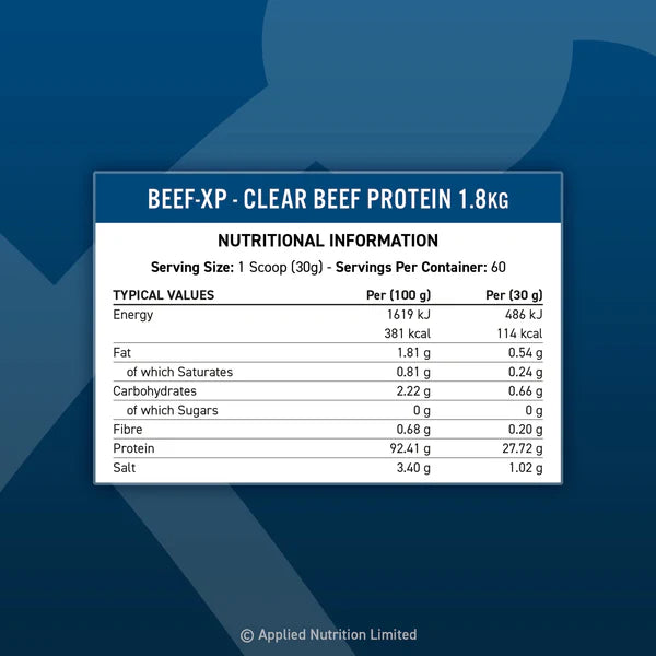 BEEF-XP Clear Hydrolysed Beef Protein 1.8kg (60 Servings)