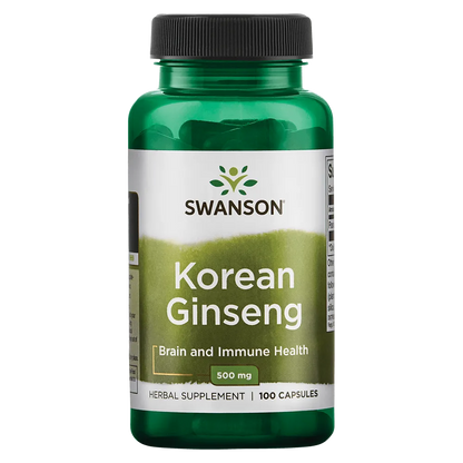 Korean Ginseng, 500mg – 100caps