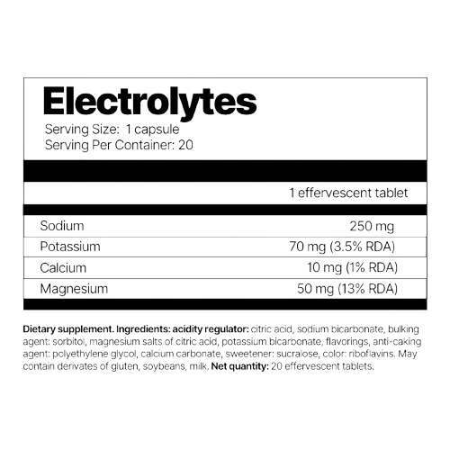 20 effervescent tablets Electrolytes 4Energy