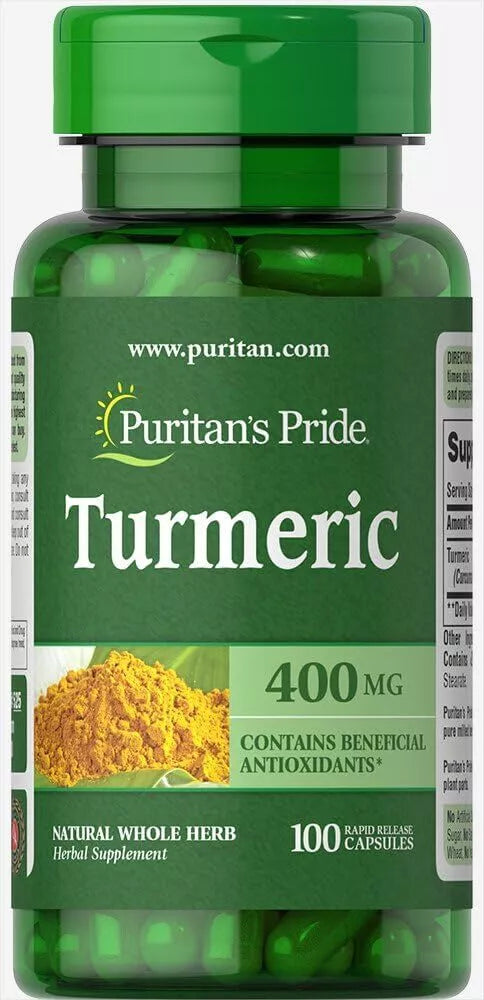 Puritan's Pride Turmeric 400 mg – 100 Rapid Release Capsules